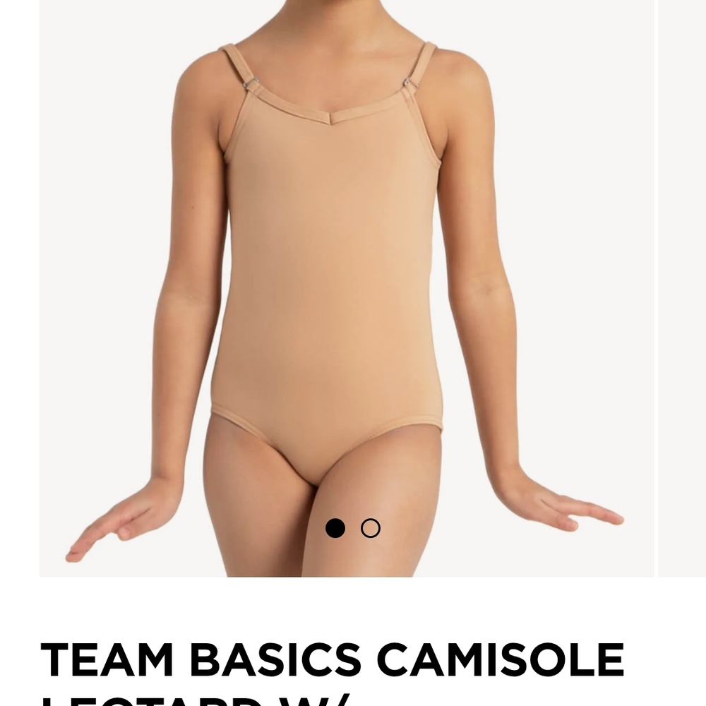 Kids Camisole Leotard - Tan And Brown